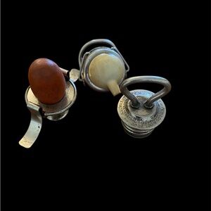 Antique A. Schrader's Son Flask Stopper  and 2 other bottle stoppers
